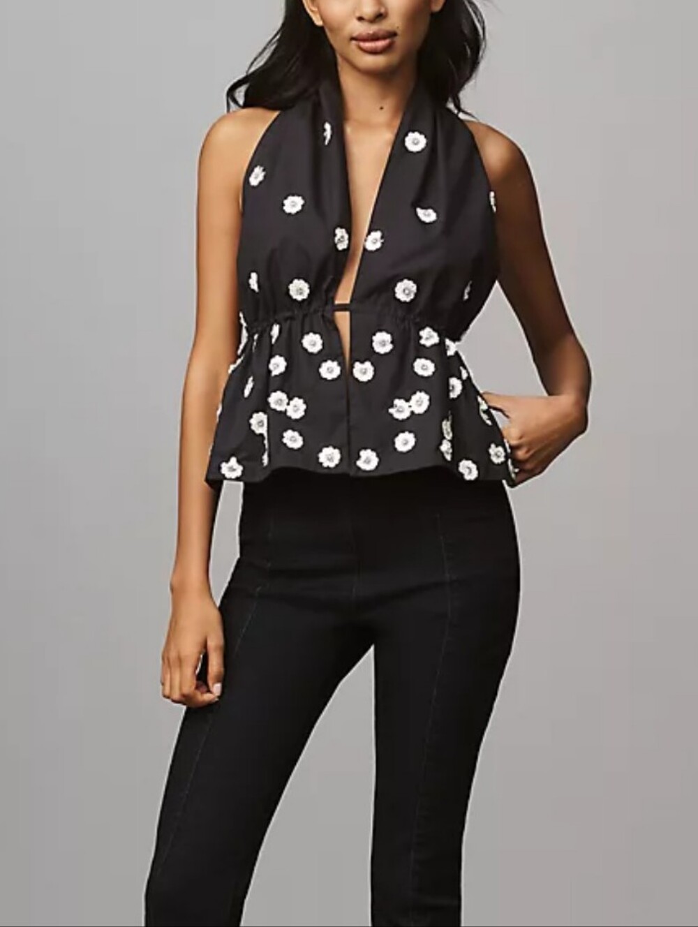 NWT! Anthropologie Maeve Plunge Halter Cami